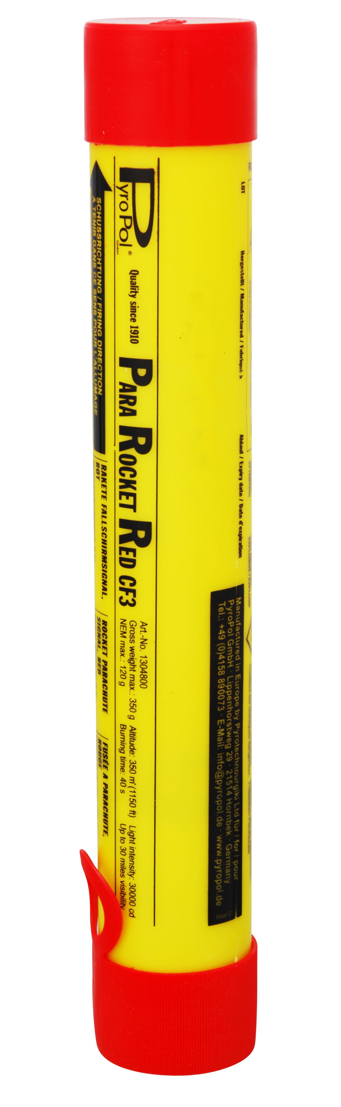 3001*05 Rote Fallschirmrakete CF3 SOLAS Rote Fallschirmrakete CF3 SOLAS