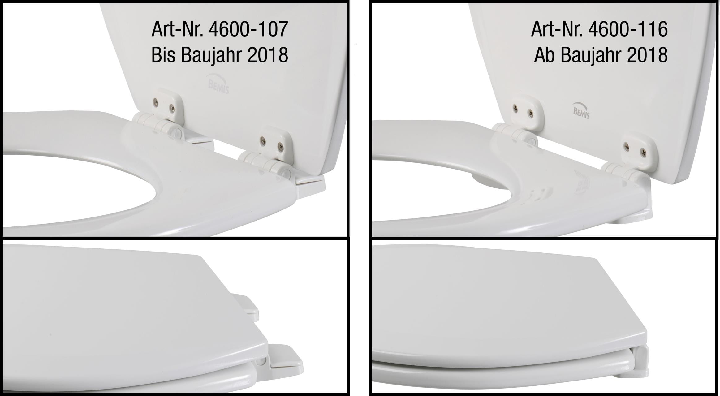 JABSCO Toiletten Sitz für Modell REGULAR, Baujahr Unterschiede JABSCO KOMFORT WC-Sitz und Deckel