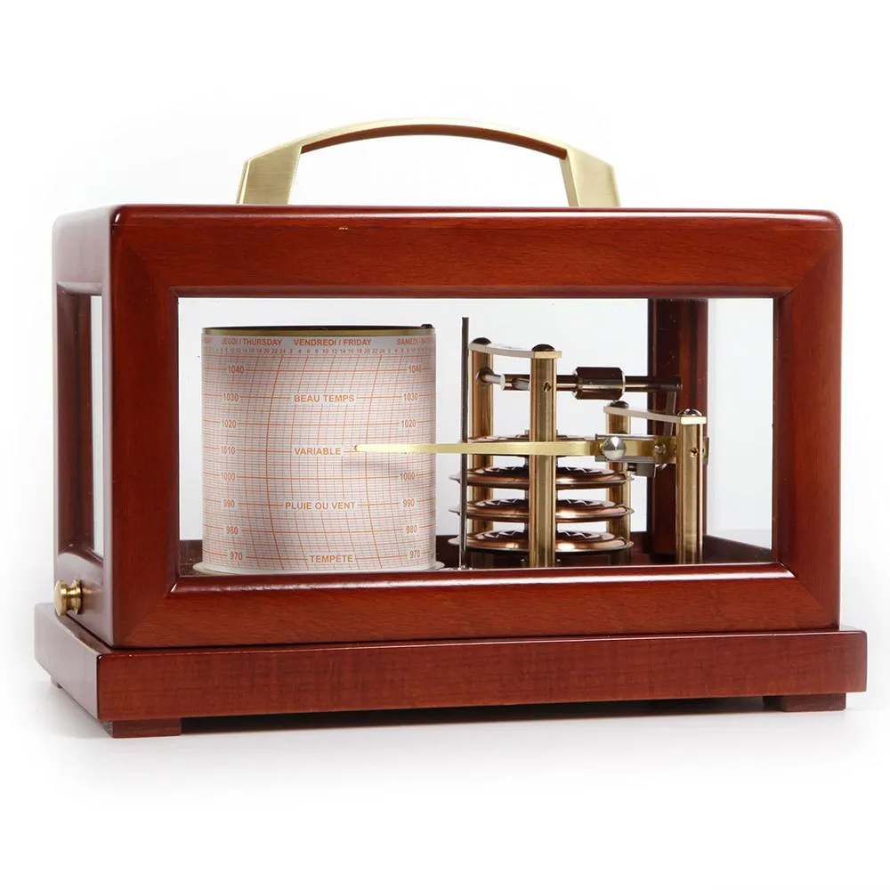 NAUDET DOURDE Barograph mit vier Druckdosen + Quarz-Uhrwerk
