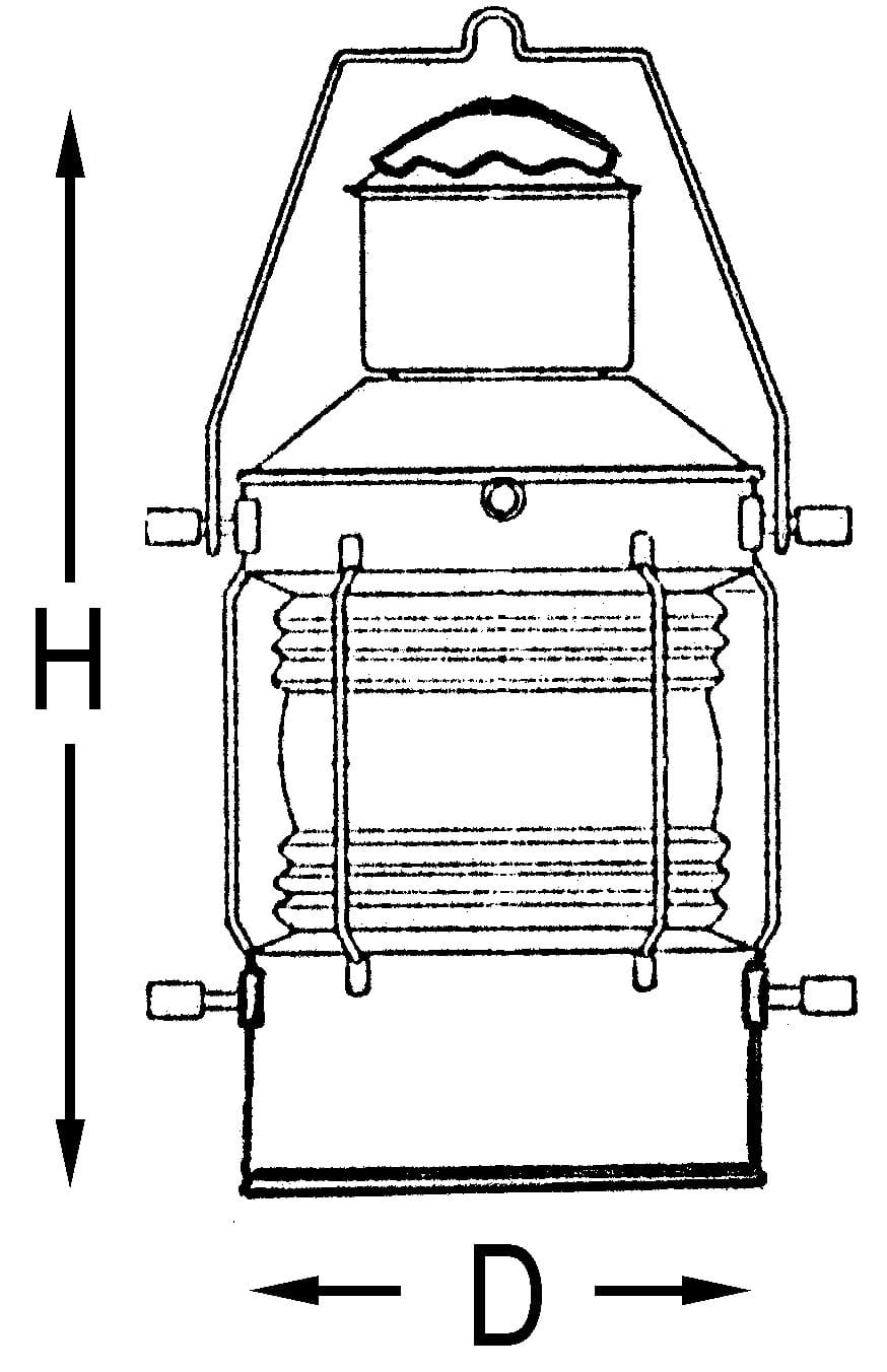 3025*03 DHR Ankerlaterne 5" Messing
