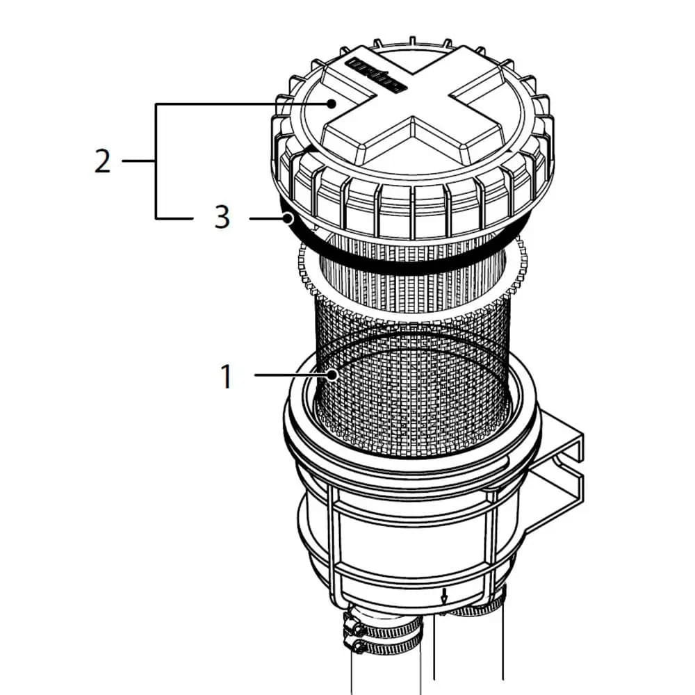 1838*05 Ersatzteile für Kühlwasserfilter VETUS Typ FTR 330 Ersatzteile für Kühlwasserfilter VETUS Typ FTR 330