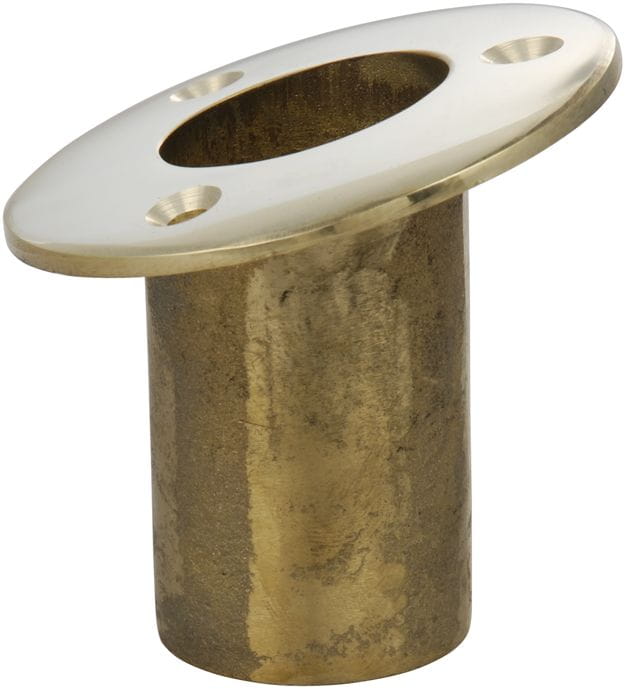 Raked flag staff socket Raked flag staff socket