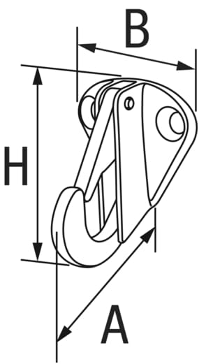 1720*01 Fenderhaken mit Federverschluss Fenderhaken mit Federverschluss