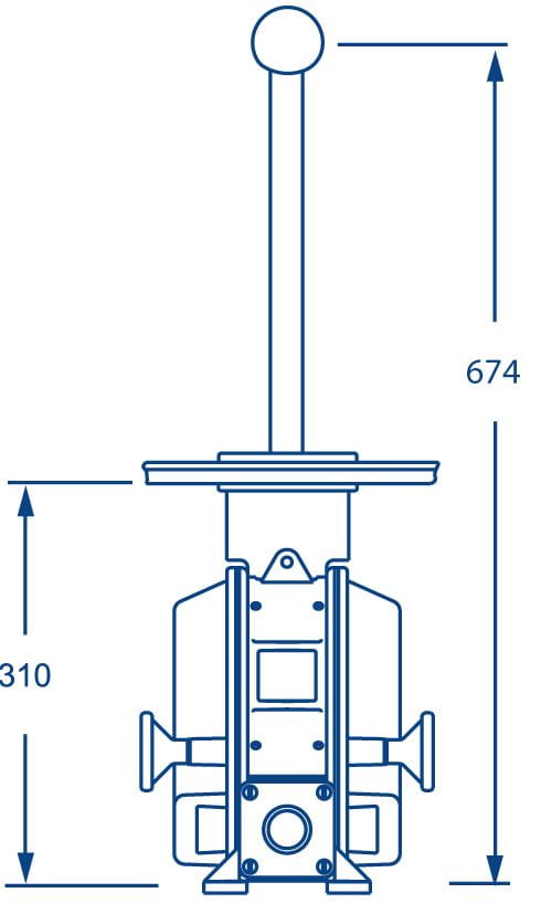 Unterdeck-Umbausatz für WHALE GUSHER 30-Pumpe