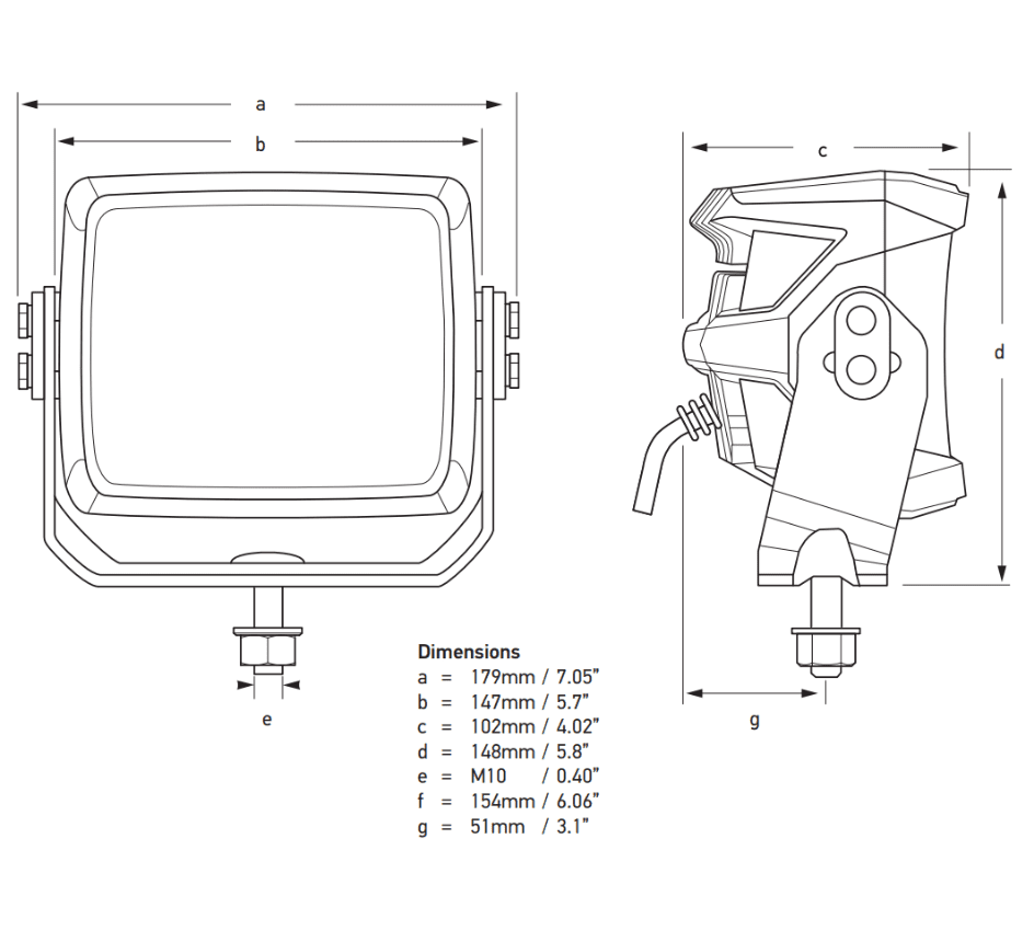 3254*16 HELLA Arbeitsscheinwerfer RokLUME 380 HD 24V Zeichnung